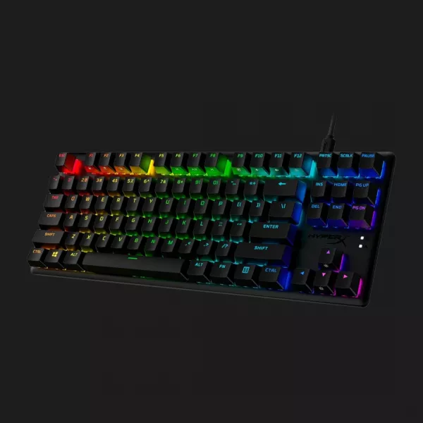 Клавіатура ігрова HyperX Alloy Origins Core PBT Red USB RGB ENG/UA (Black) (UA)