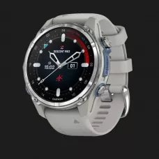 Garmin Descent Mk3 43mm Stainless Steel with Fog Gray Silicone Band