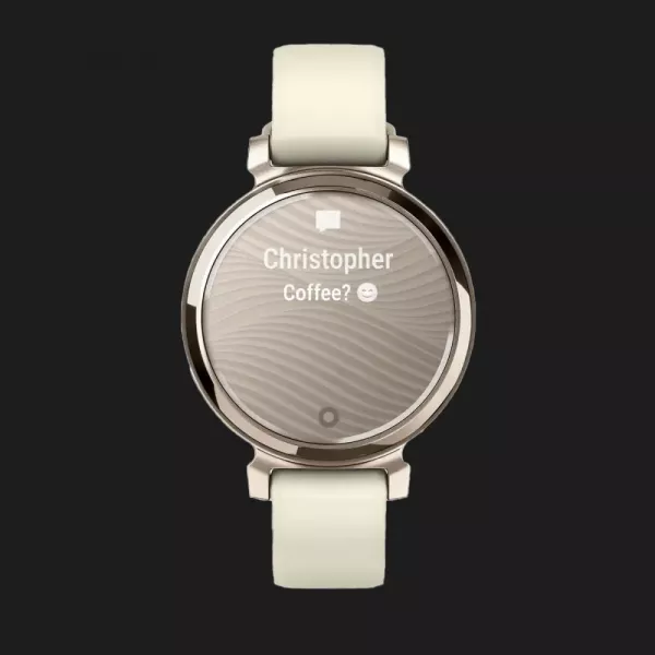 Garmin Lily 2 Cream Gold with Coconut Silicone Band