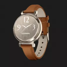 Garmin Lily 2 Classic Cream Gold with Tan Leather Band