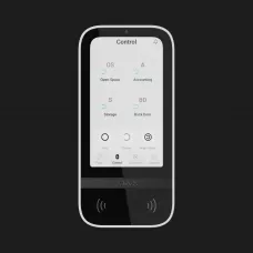 Клавіатура Ajax KeyPad TouchScreen з сенсорним дисплеєм (White)