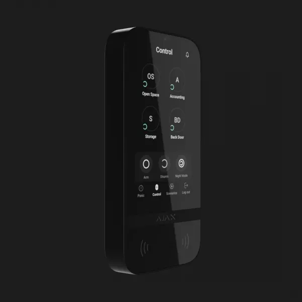 Клавіатура Ajax KeyPad TouchScreen з сенсорним дисплеєм (Black)