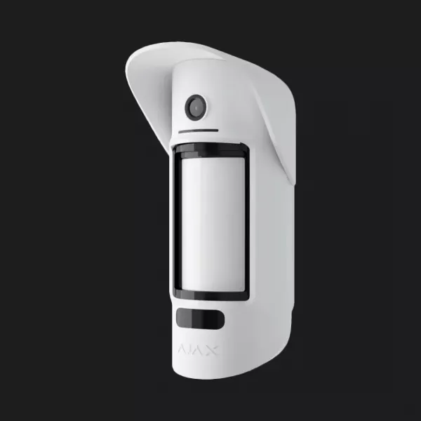 Датчик руху вуличний з фотофіксацією Ajax MotionCam Outdoor, Jeweler, бездротовий (White)