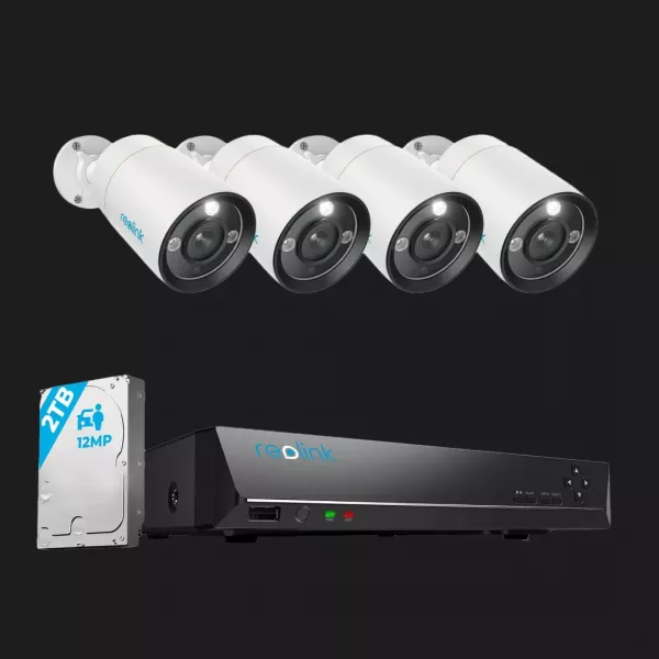Комплект відеоспостереження Reolink RLK8-1200B4-A 2.8 mm (White)