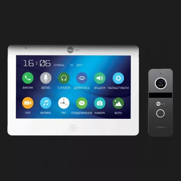 Комплект відеодомофону  Neolight NeoKIT IP PRO WF 10 (White/Graphite)