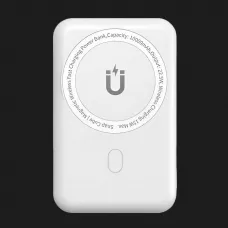 Портативний акумулятор Power Bank Wiwu Snap Cube 10000mAh MagSafe Wireless + Stand (White)