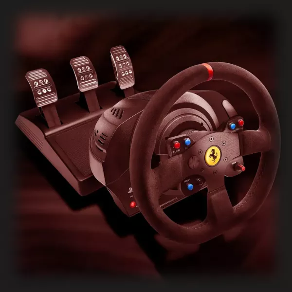 Комплект (кермо, педалі) Thrustmaster T300 RS Ferrari Integral RW Alcantara edition PS5/PC/PS4 (Black) (EU)