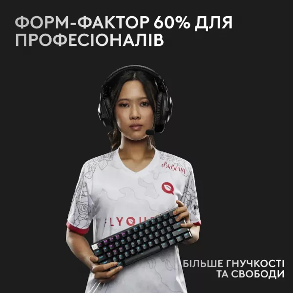 Клавіатура ігрова Logitech G PRO X 60 TKL GX Optical Tactile (Black) (UA)
