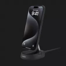 Безпровідна зарядка Belkin 15 Вт Magnetic Stand Qi2 (Black)