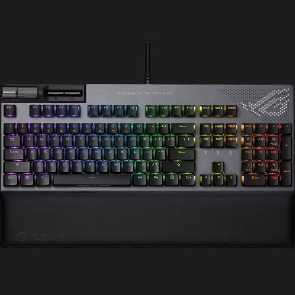 Клавіатура ігрова ASUS ROG Strix Flare II Animate NX Red EN PBT (Black) (UA)
