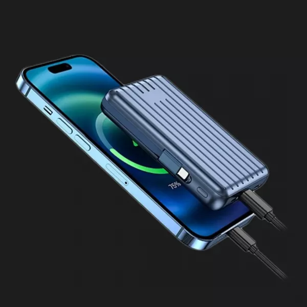 Power Bank WiWU Trunk Series Magnetic Wireless charging 20000mAh, 22,5w (PP04) (Blue)