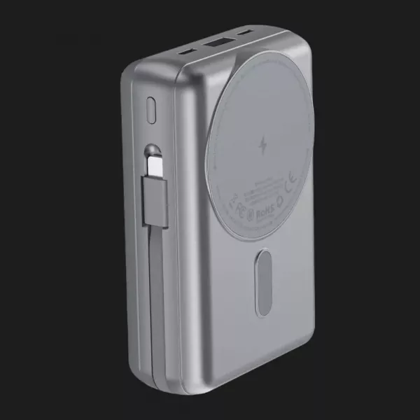 Power Bank WiWU Trunk Series Magnetic Wireless charging 20000mAh, 22,5w (PP04) (Silver)