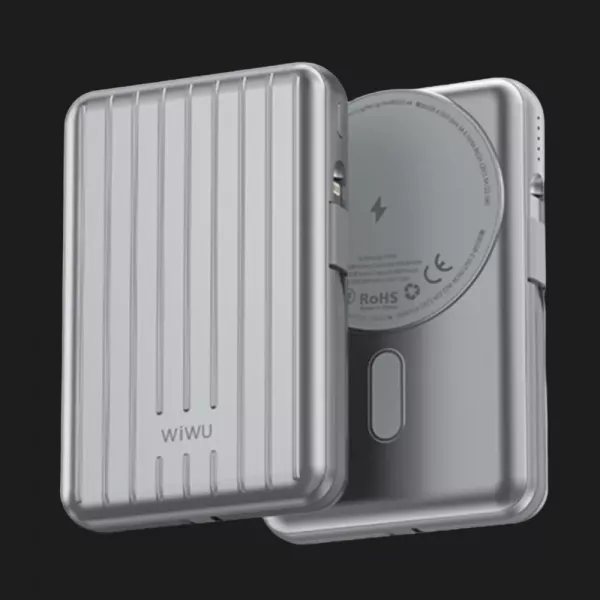Power Bank WiWU Trunk Series Magnetic Wireless charging 20000mAh, 22,5w (PP04) (Silver)
