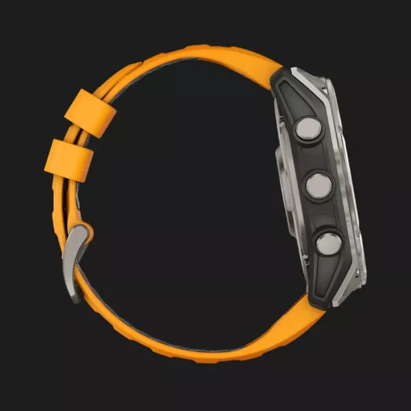 Garmin Fenix 8 51mm AMOLED Sapphire Titanium with Spark Orange/Graphite Silicone Band (010-02905-10/11)