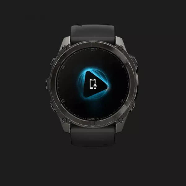 Garmin Fenix 8 51mm AMOLED Sapphire Carbon Gray DLC Titanium with Black/Pebble Gray Silicone Band (010-02905-20/21)
