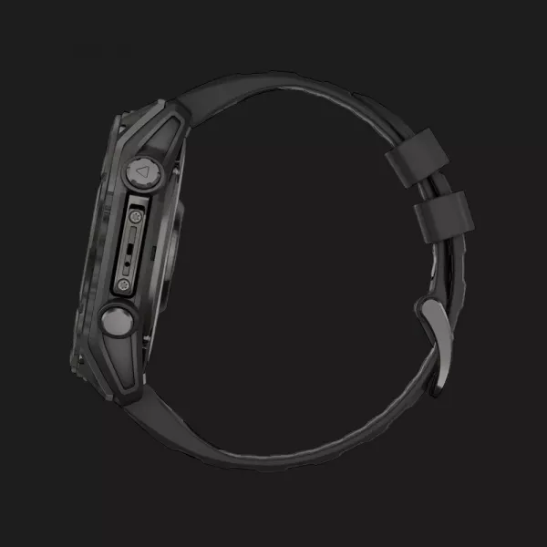Garmin Fenix 8 51mm AMOLED Sapphire Carbon Gray DLC Titanium with Black/Pebble Gray Silicone Band (010-02905-20/21)