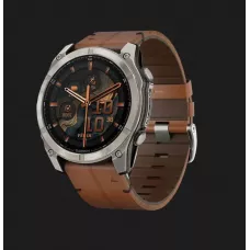 Garmin Fenix 8 51mm AMOLED Sapphire Titanium with Chestnut Leather Band (010-02905-40)