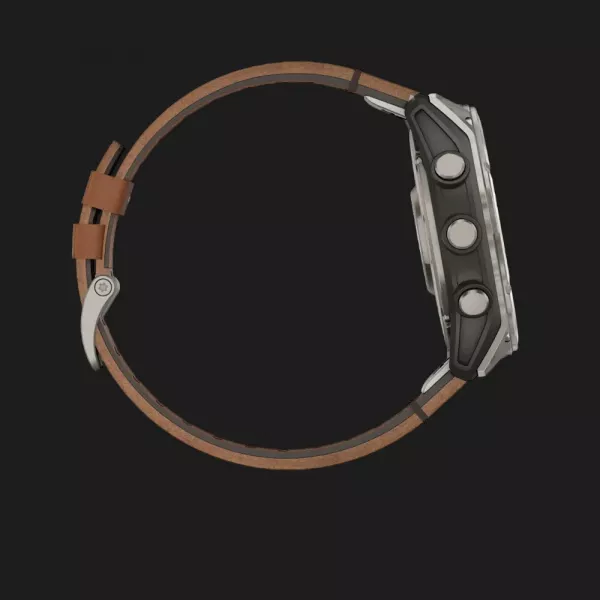 Garmin Fenix 8 51mm AMOLED Sapphire Titanium with Chestnut Leather Band (010-02905-40)