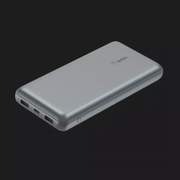 Зарядний пристрій Power Bank Belkin 20000mAh, 15W, Dual USB-A, USB-C (Gray)