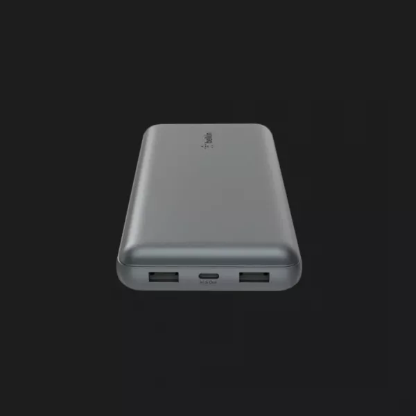 Зарядний пристрій Power Bank Belkin 20000mAh, 15W, Dual USB-A, USB-C (Gray)