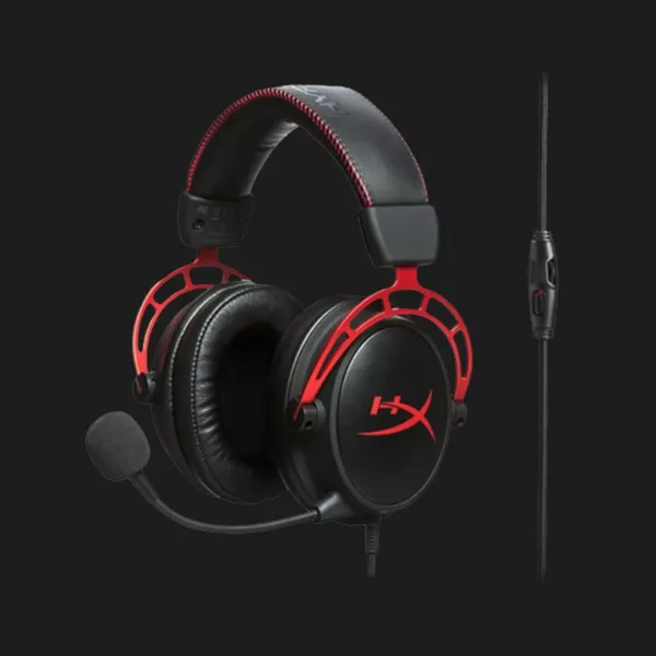 Ігрова гарнітура HyperX Cloud Alpha mini-jack/dual 3.5мм, 1.2м/2м (Black/Red) (UA)