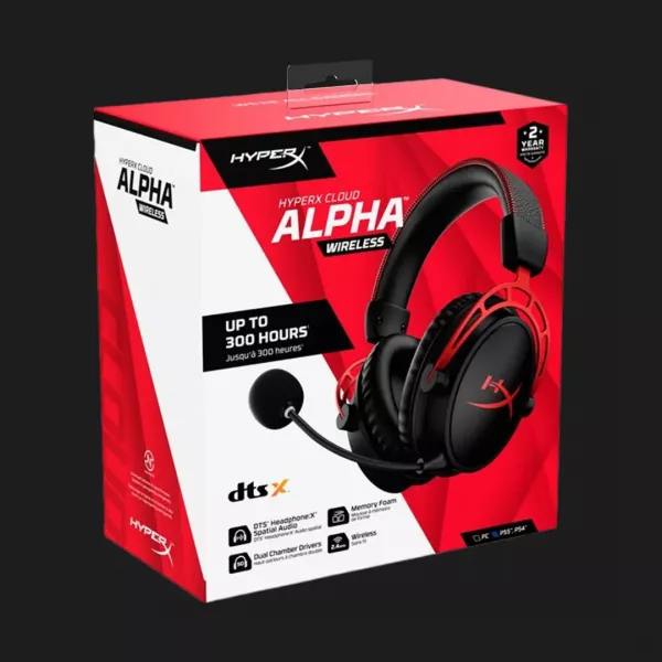 Ігрова гарнітура HyperX Cloud Alpha WL/USB-A (Black/Red) (UA)