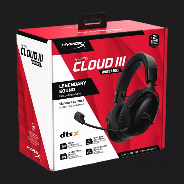 Ігрова гарнітура HyperX Cloud III WL (Black)