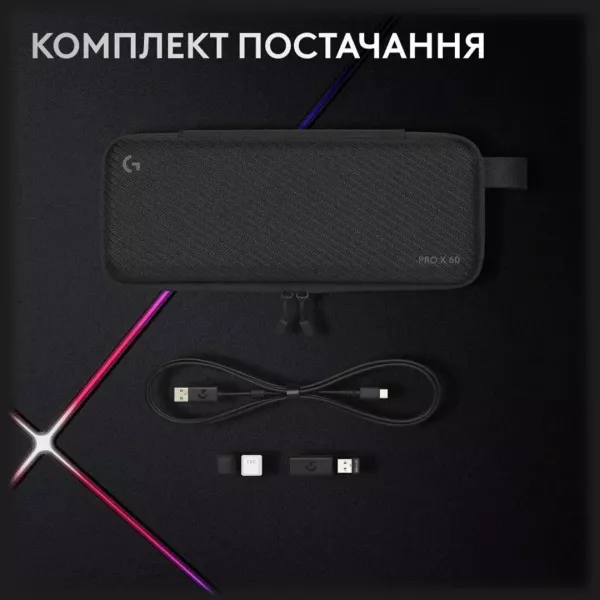 Клавіатура ігрова Logitech G PRO X 60 TKL GX Optical Tactile (White) (UA)