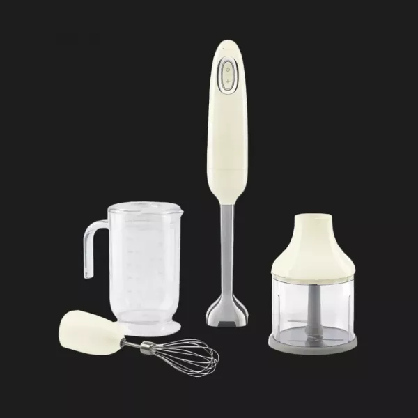 Блендер занурювальний SMEG з аксесуарами (HBF03CREU) (Cream)