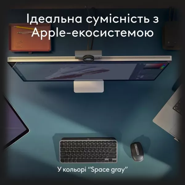 Клавіатура бездротова Logitech MX Keys Mini for Mac (Space Gray) (UA)