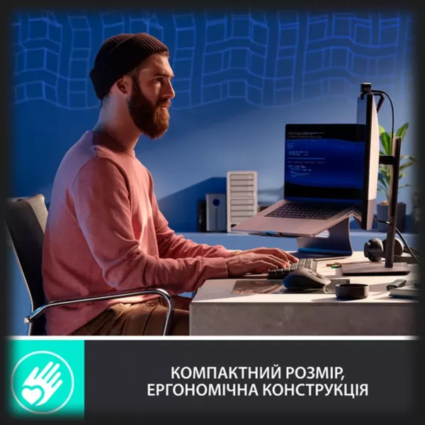 Клавіатура бездротова Logitech MX Mechanical Mini Minimalist (Graphite) (UA)