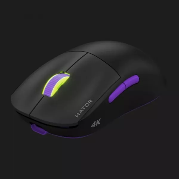 Ігрова миша HATOR Quasar 2 ULTRA 4K Wireless (Black/Lilac) (HTM570BL) (UA)