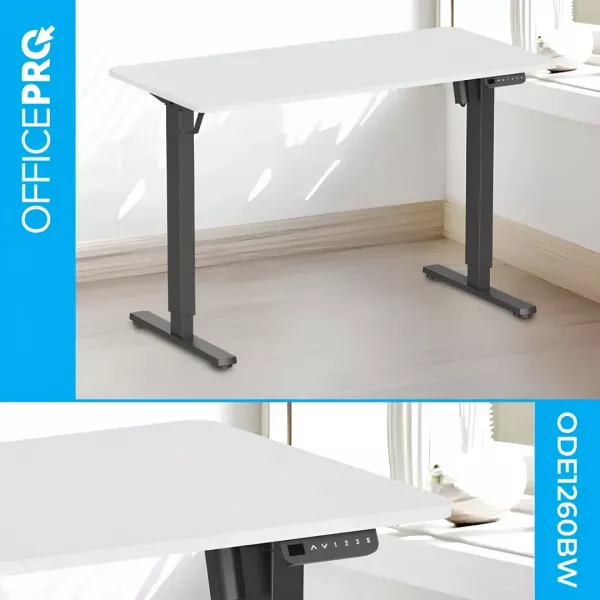 Комп'ютерний стіл OfficePro ODE1260WB (White/Black) (UA)