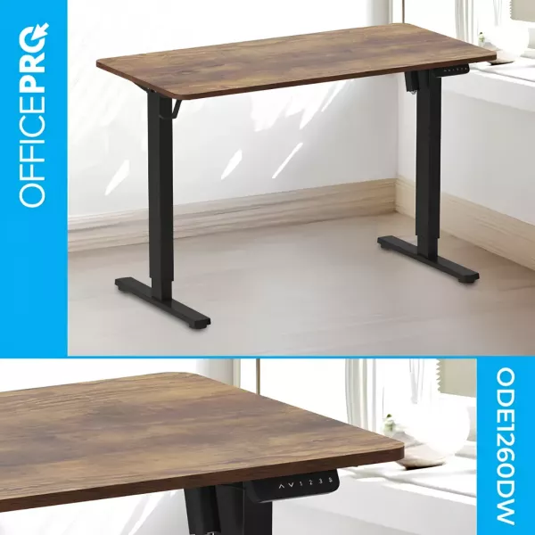 Комп'ютерний стіл OfficePro ODE1260DW (Dark Wood/Black) (UA)