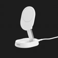Безпровідна зарядка Belkin 15 Вт Magnetic Stand Qi2 (White)