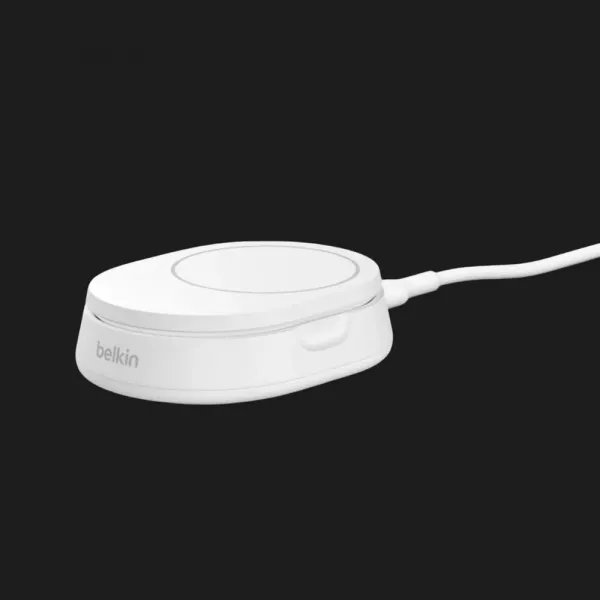 Безпровідна зарядка Belkin 15 Вт Magnetic Stand Qi2 (White)
