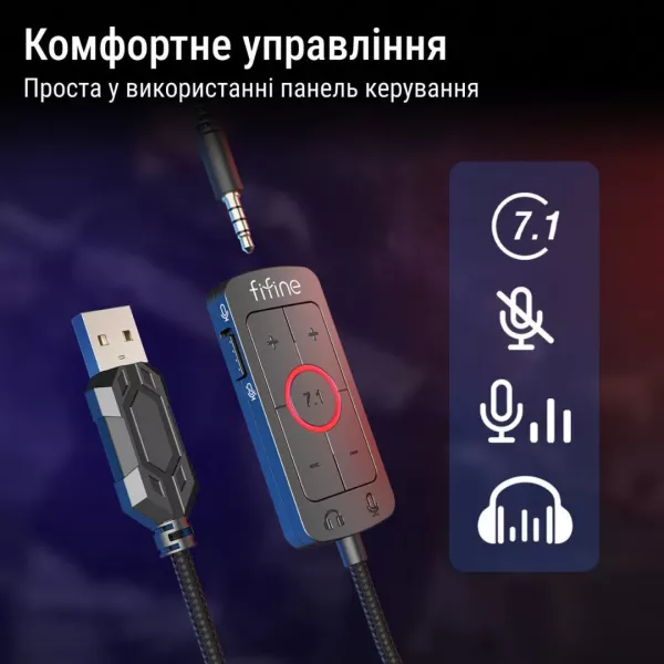 Ігрова гарнітура Fifine H9 (Black)