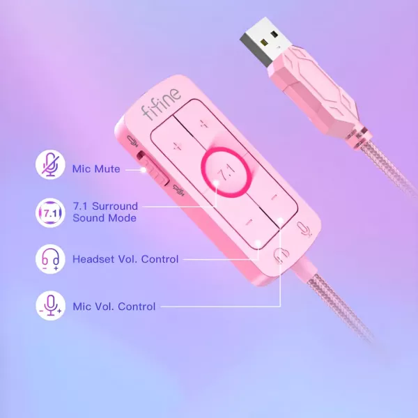Ігрова гарнітура Fifine H9P (Pink)