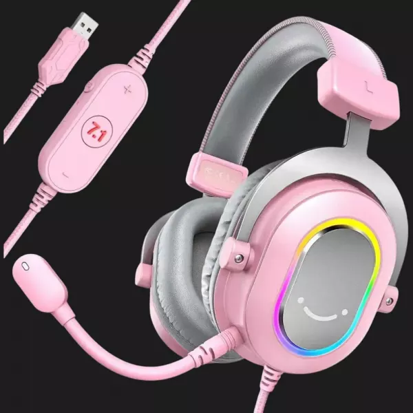 Ігрова гарнітура Fifine RGB H6P (Pink) (UA)