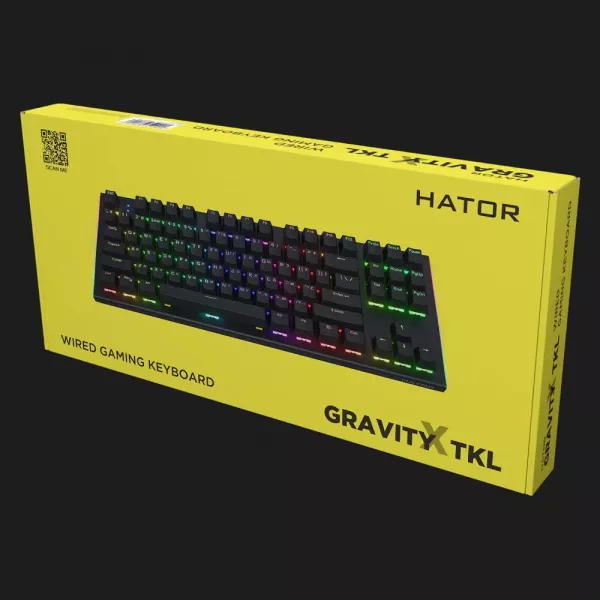 Клавіатура механічна Hator Gravity X TKL Orange (Black) (HTK550UA) (UA)