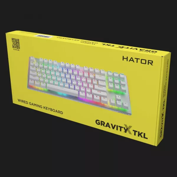 Клавіатура механічна Hator Gravity X TKL Orange (White) (HTK551UA) (UA)
