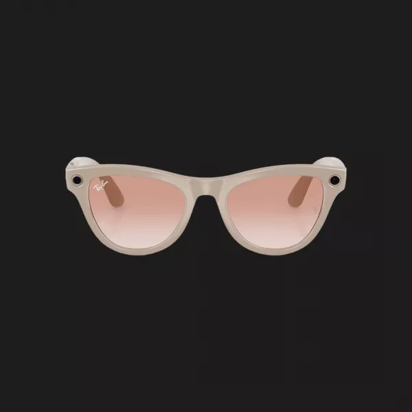 Смарт-окуляри Ray-Ban Meta Skyler Shiny Chalky Gray/Cinnamon Pink Gradient (RW4010 670013 52-20)