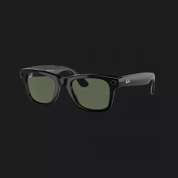 Смарт-окуляри Ray-Ban Meta Wayfarer Shiny Black/Green (RW4006 601/71 50-22) (M)