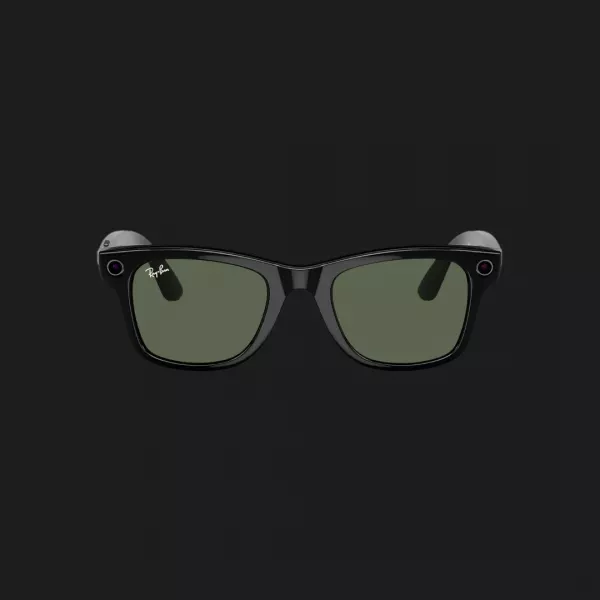 Смарт-окуляри Ray-Ban Meta Wayfarer Shiny Black/Green (RW4006 601/71 50-22) (M)