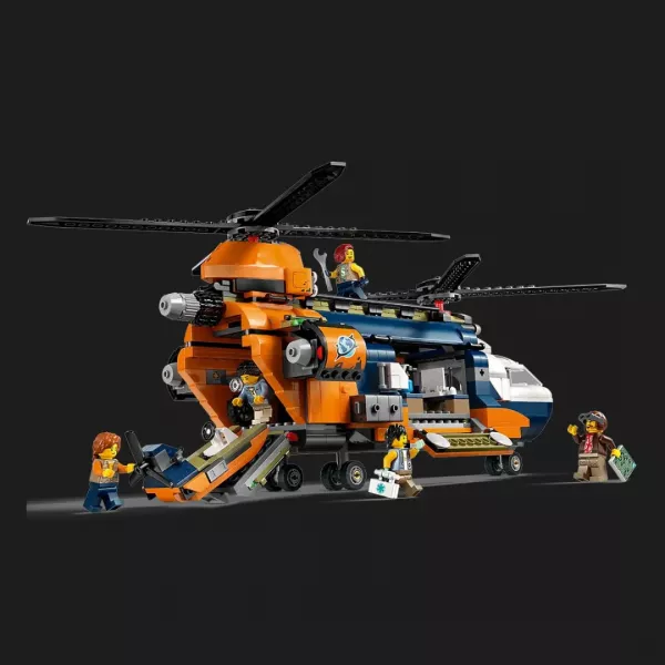 Конструктор LEGO City Вертоліт у базовому таборі для дослідження джунглів (60437)