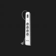 Мережевий фільтр Belkin 4хТип F, 3x1.5мм кв, 16А, 2xUSB-A 2.4A, з захистом від перенапруги,2м (White)