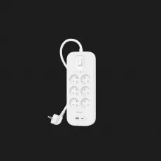 Мережевий фільтр Belkin 6хТип F, 3x1.5мм кв, 16А, USB-A/USB-C 18Вт, з захистом від перенапруги, 2м (White)