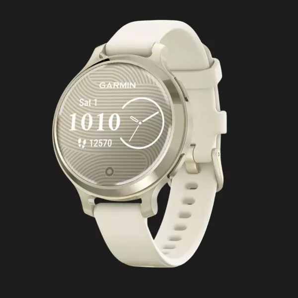 Garmin Lily 2 Active Lunar Gold with Bone Silicone Band