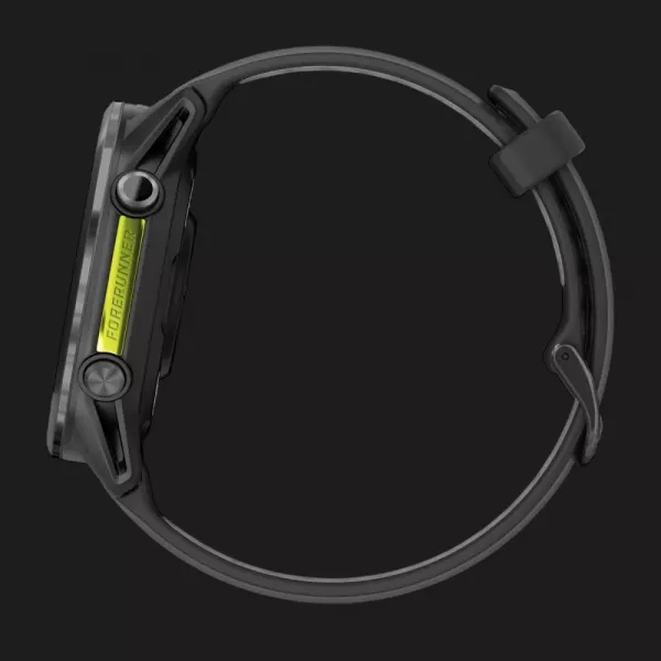Garmin Forerunner 970 Carbon Gray DLC Titanium with Black Case and Black/Translucent Whitestone Band