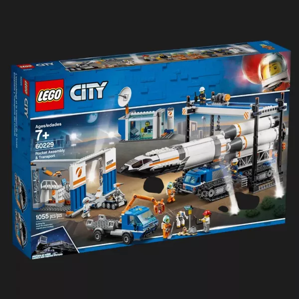 Конструктор LEGO City Збирання та транспортування ракети (60229)